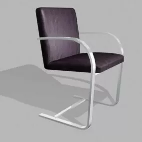Cantilever Dining Chair Leather Finish 3d model