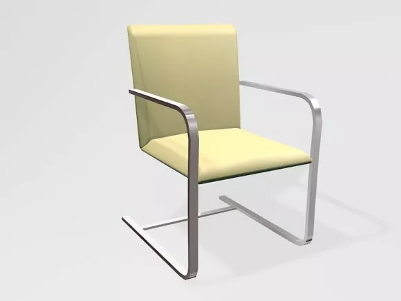 Two Wood Chairs 3d model