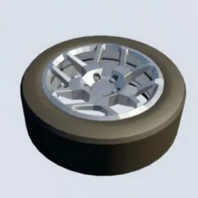Car Tire Alloy Rim 3d model