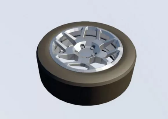 Rims With Rubber Tire 3d model