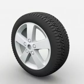 Car Wheel With Rim 3d model