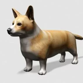 Lowpoly Cardigan Welsh Corgi 3d model