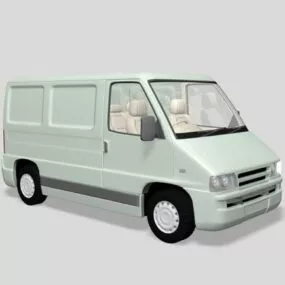 Vintage Cargo Van Transport 3d model