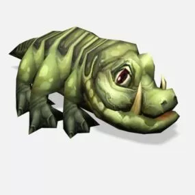 Cartoon Crocodile Low Poly 3d model