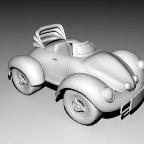 Cartoon Convertible Car 3d model