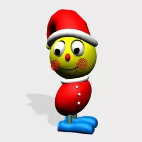Cartoon Christmas Clown 3d model