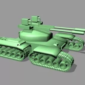 Cartoon Military Tank 3d model