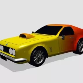 Cartoon Pony Car 3d model