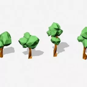 Cartoon Polygon Tree 3d model