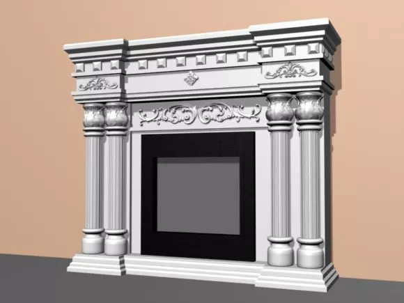 Wood Furniture Dressing Table Mirror 3d model