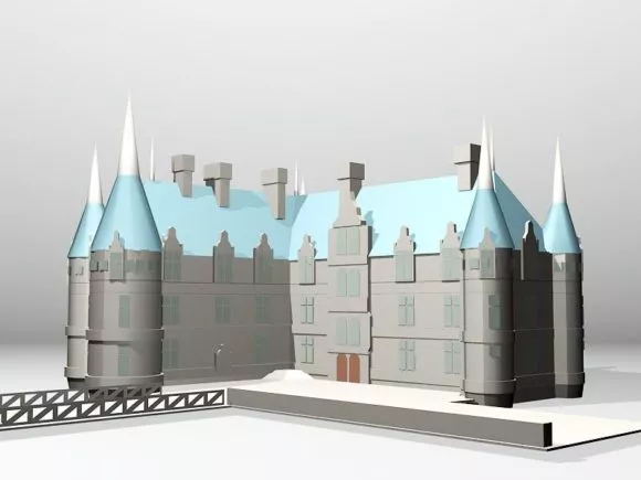 Small Castle Building 3d model