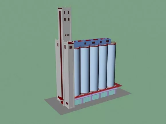 City Block Building Column 3d model