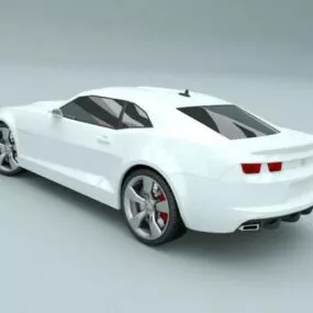 White Chevrolet Camaro 3d model
