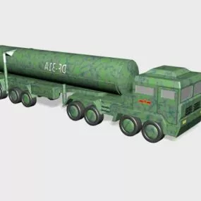 China Df31 Ballistic Missile 3d model