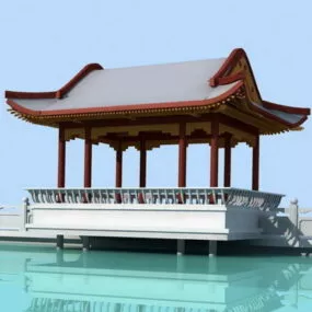 Chinese Waterside Pavilion 3d model