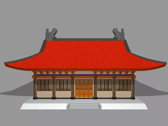 Medieval Temple Building 3d model