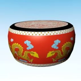 Traditional Chinese Drum 3d model