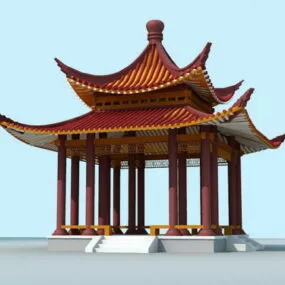 Traditional Architecture Garden Pavilion 3d model