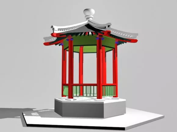 U Shaped Apartment Buildings 3d model