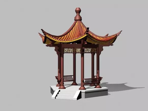Chinese Garden Pavilion Building 3d model Chinese Garden Pavilion Building 3d model