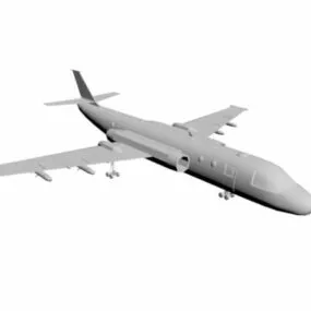 H6k Bomber Chinese Aircraft 3d model