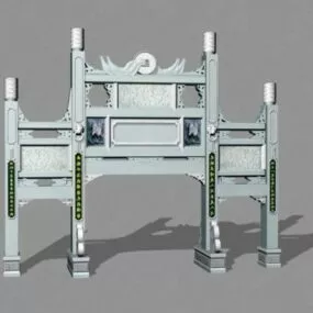 Chinese Paifang Gate 3d model