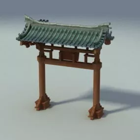 Ancient Architecture Paifang Gate 3d model