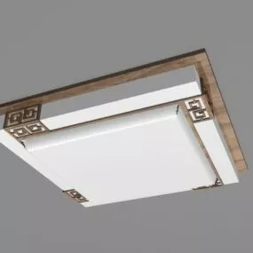 Chinese Style Square Ceiling Light 3d model