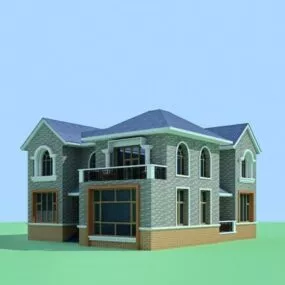 Chinese Modern House 3d model