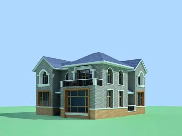 Public School Building 3d model