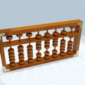 Chinese Ancient Wooden Abacus 3d model