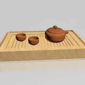 Chinese Kungfu Teapot Set 3d model