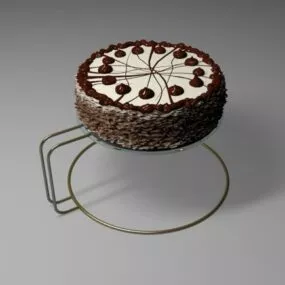 Decorative Chocolate Cake 3d model