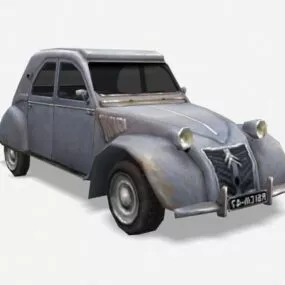 Citroen 2cv Vintage Car 3d model