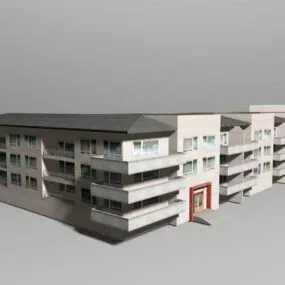 City Apartment Modern Building 3d model