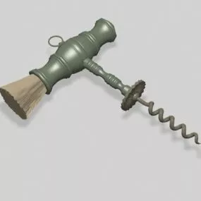 Steel Corkscrew Opener 3d model