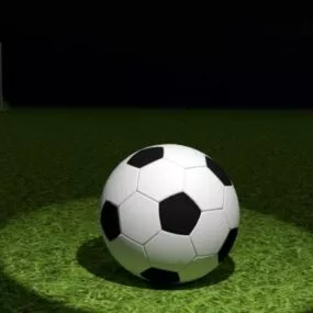 Classic Football On Grass 3d model