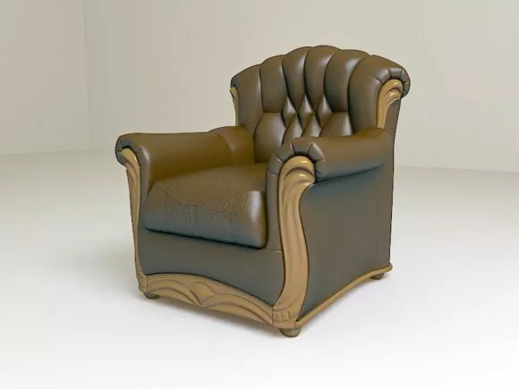 Office Lowback Desk Chair 3d model