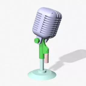Retro Microphone 3d model