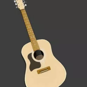 Mahogany Classical Guitar 3d model