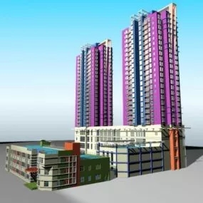 Commercial Residential Building 3d model
