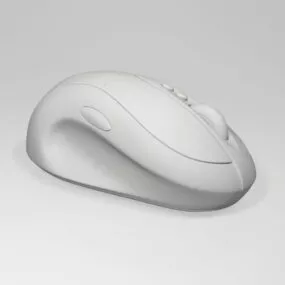 White Ergo Computer Mice 3d model