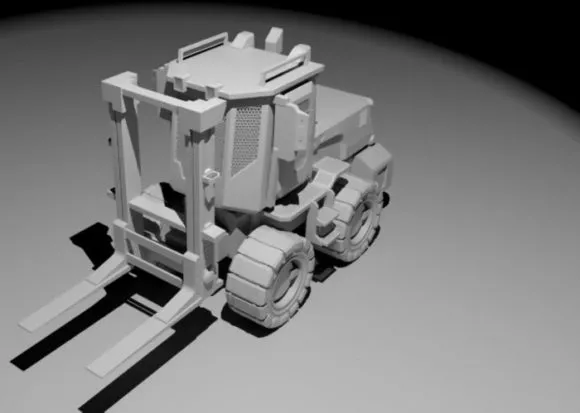 Container Ware Forklift 3d model Container Ware Forklift 3d model