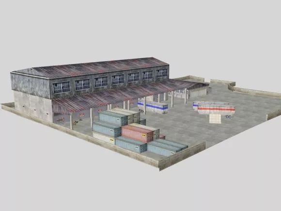 Rustic Scifi Building 3d model