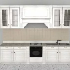 Country Style Kitchen Design 3d model