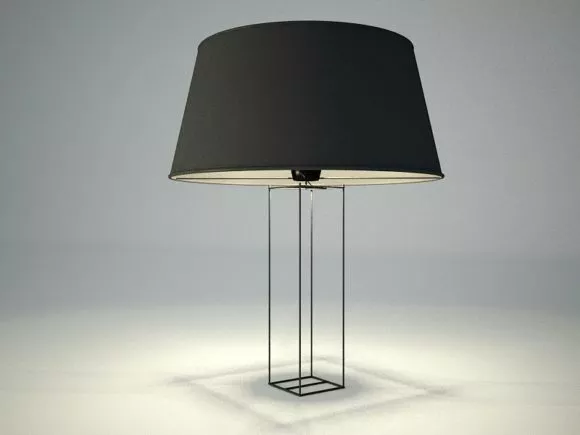 Black Round Chandelier 3d model