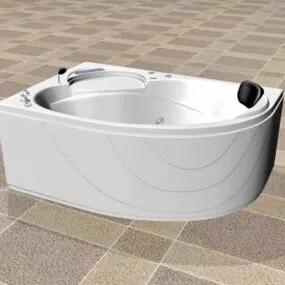Corner Bathtub Curved Edge 3d model