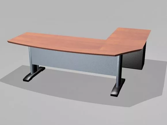 Office Computer Desk With Drawers 3d model