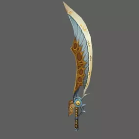 Crescent Sword Game Concept 3d model