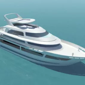 Luxurious Cruiser Yacht 3d model